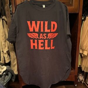 Pebby Forevee Wild As Hell Graphic T-Shirt - Black and Red